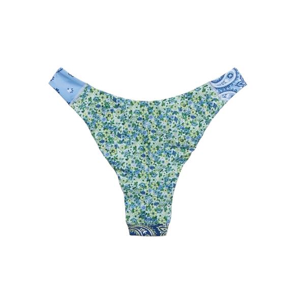 NWT! Aerie Super High Cut Cheekiest Bikini Bottom in Jeweled Blue - Size Small - Picture 5 of 9